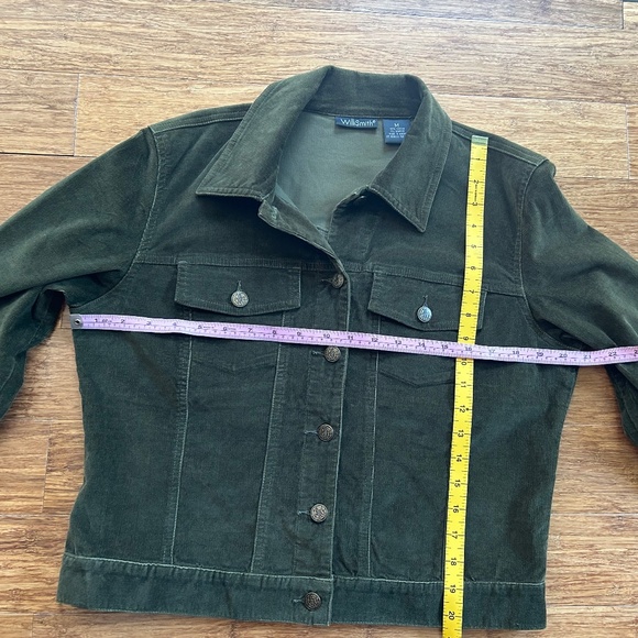 Willi Smith Olive Green Women Corduroy Jacket, Size M - Picture 5 of 16